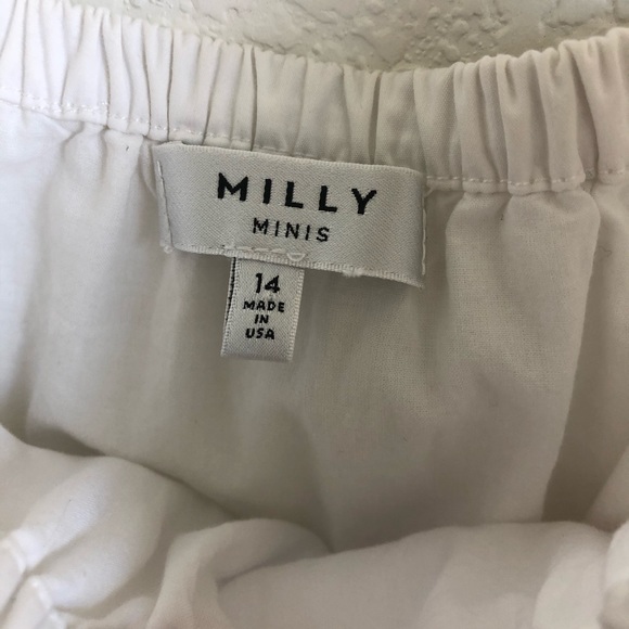 Milly Minis Oxford Cold-Shoulder Cotton Blouse Cri - Picture 8 of 8